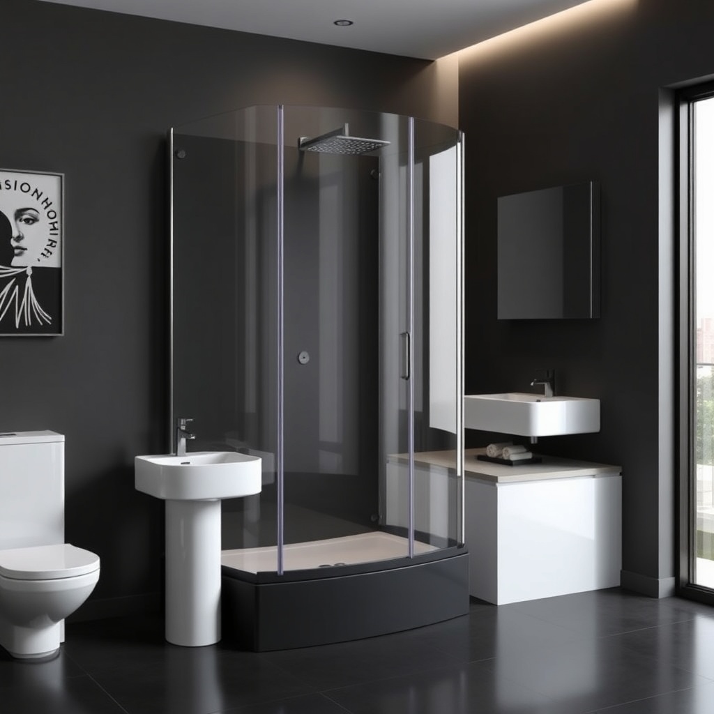 Göktürk Siyah Mat Profil Duşakabin