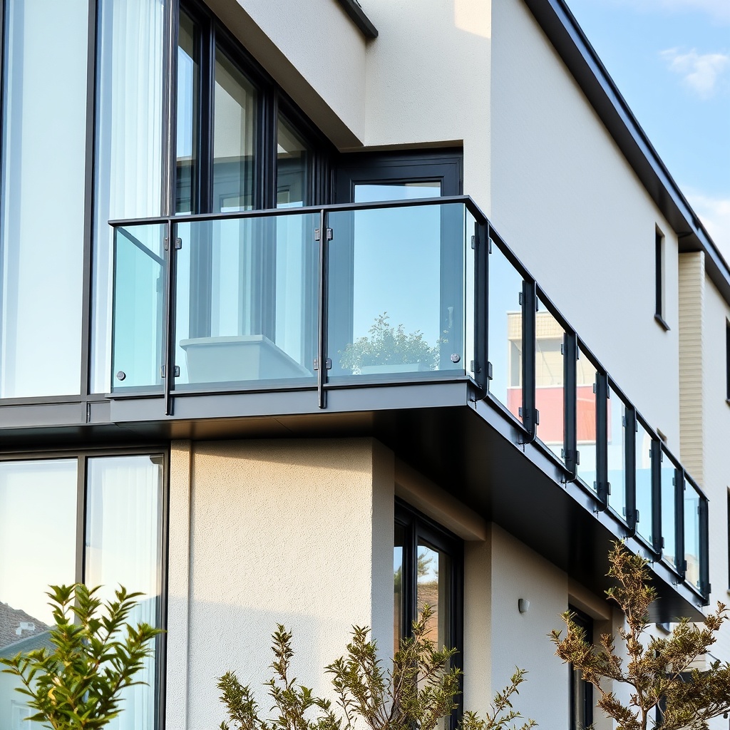 Siyah Profil Cam Balkon Modası